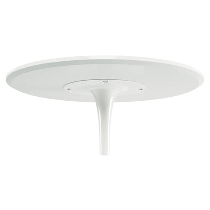 Tulip Wood Top Dining Table, 36" Round White