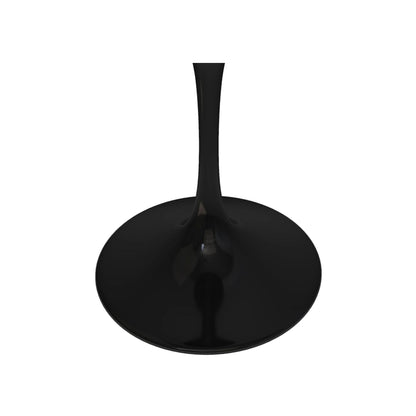 Tulip Fiberglass Dining Table , 36" Round Black Base