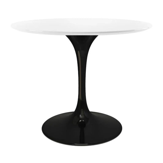 Tulip Fiberglass Dining Table , 36" Round Black Base