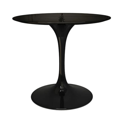 Tulip Fiberglass Dining Table , 36" Round Black