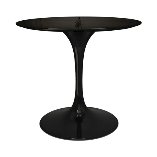 Tulip Fiberglass Dining Table , 36" Round Black