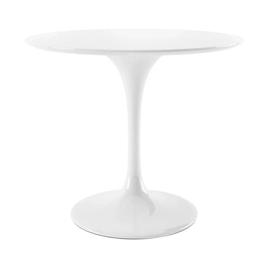 Tulip Fiberglass Dining Table, 36" Round White