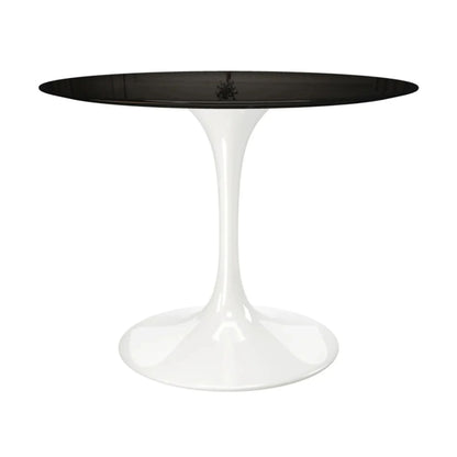 Tulip Fiberglass Dining Table, 42" Round White Base