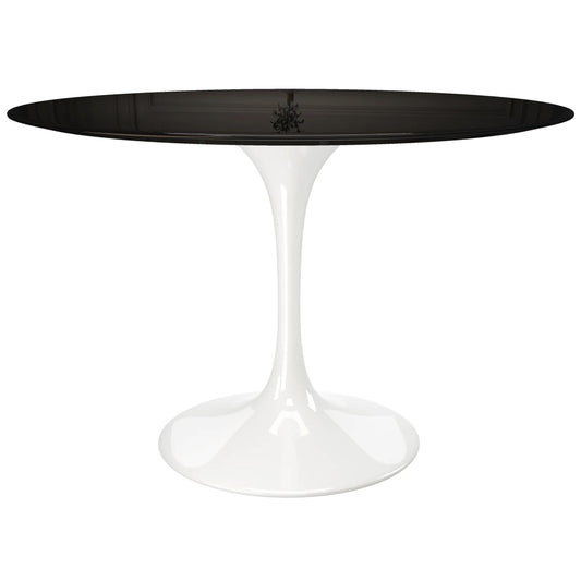 Tulip Fiberglass Dining Table, 48" Round White Base
