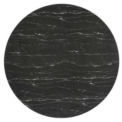 Tulip Marble Dining Table - 60" Round White Base