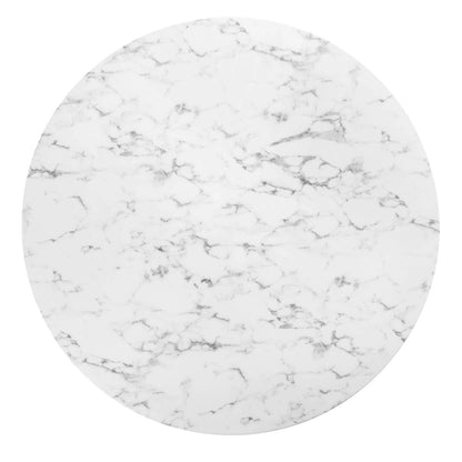 Tulip Marble Dining Table - 60" Round White