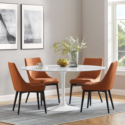 Tulip Marble Dining Table - 60" Round White
