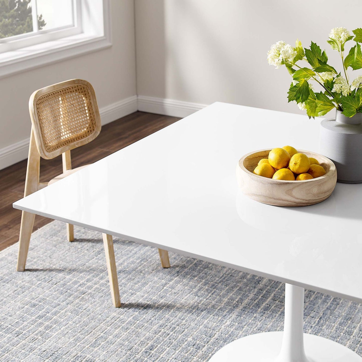 Tulip Dining Table, 48" Square White