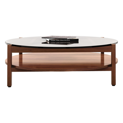 Oslo Coffee Table, Round, Dark Walnut