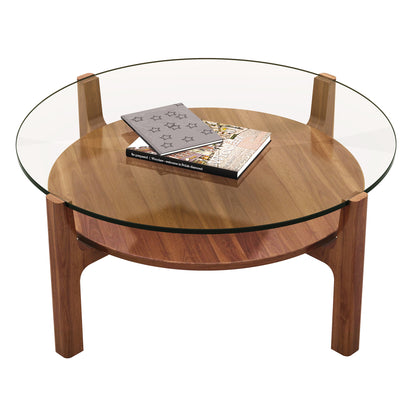 Soho Teakwood Coffee Table Round, Walnut