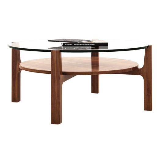 Soho Teakwood Coffee Table Round, Walnut