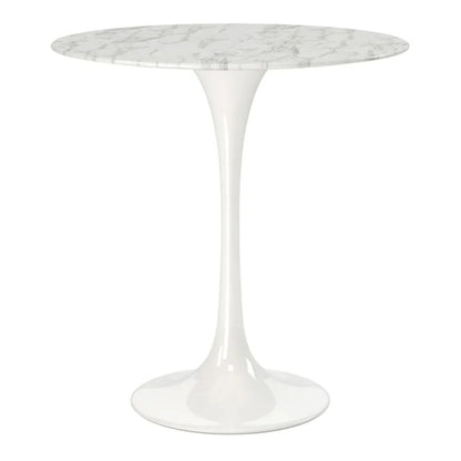 Tulip Marble Side Table - 20" Round, White