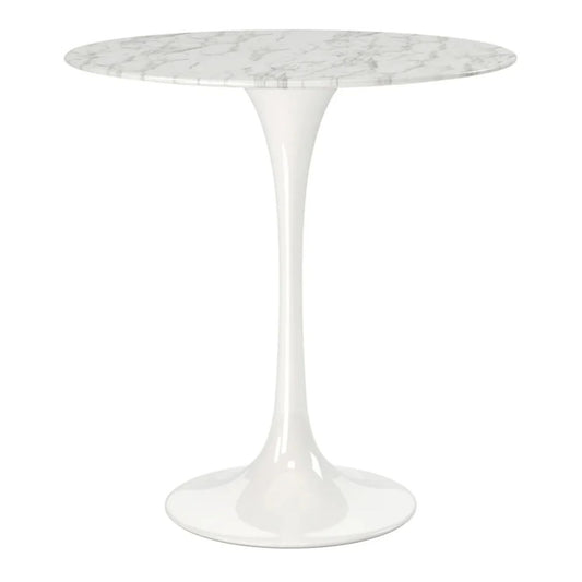 Tulip Marble Side Table - 20" Round, White
