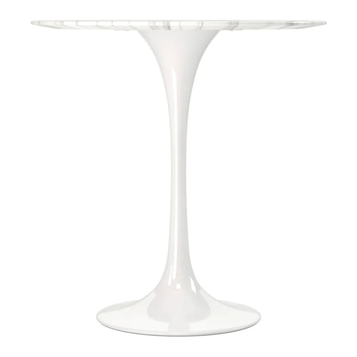 Tulip Marble Side Table - 20" Round, White