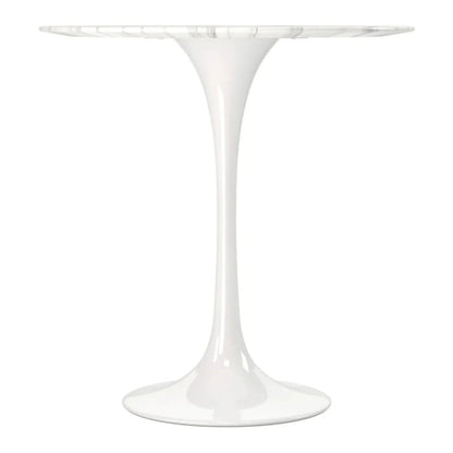 Tulip Marble Side Table - 20" Round, White