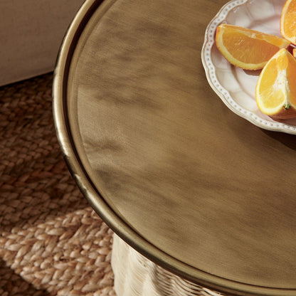 Axis Rattan Side Table, Round