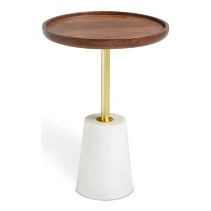 Amo Wood Top Side Table