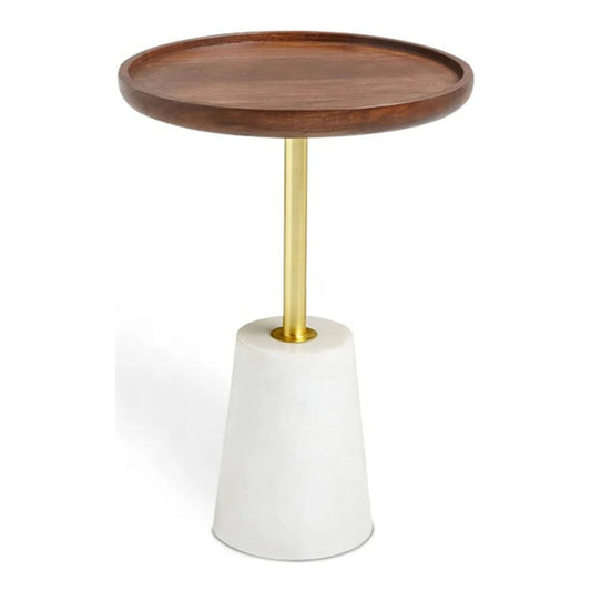 Amo Wood Top Side Table