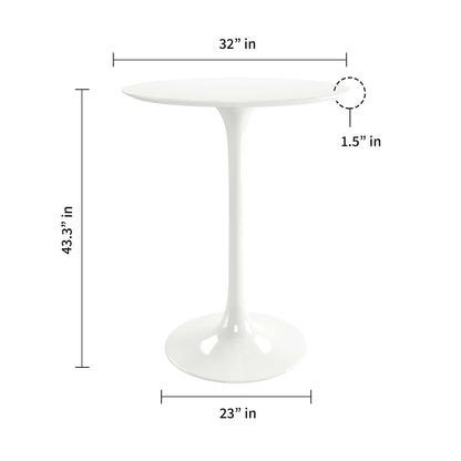 Tulip Fiberglass Bar Table, 32" Round