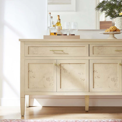 Bogota 62" Sideboard, Bleached Burl