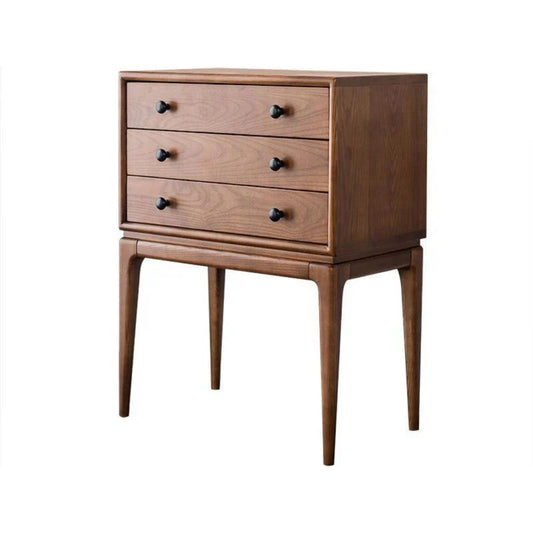 H Solid Wood Chest Of Drawers, Walnut