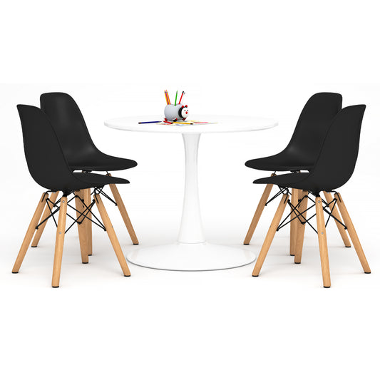 Kids Tulip Table Set, Black
