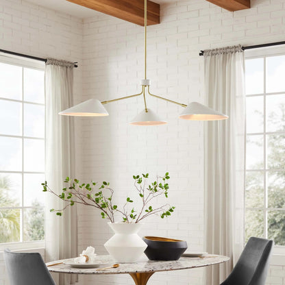 Ramon 3-Light 14" Arm Pendant, White