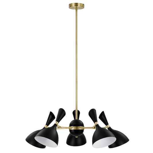 Harmony 5-Light 6" Arm Pendant, Black