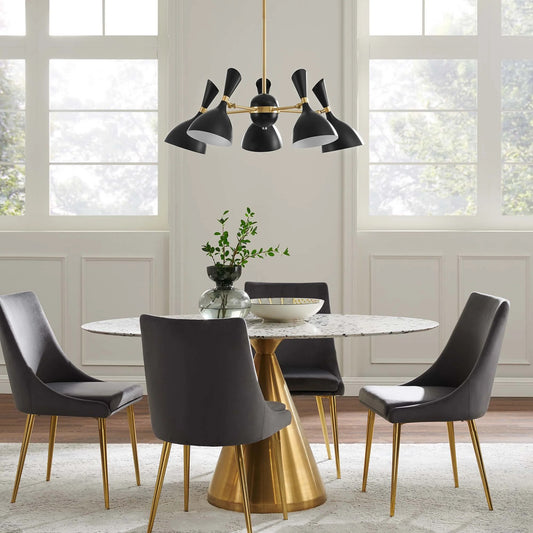 Harmony 5-Light 6" Arm Pendant, Black