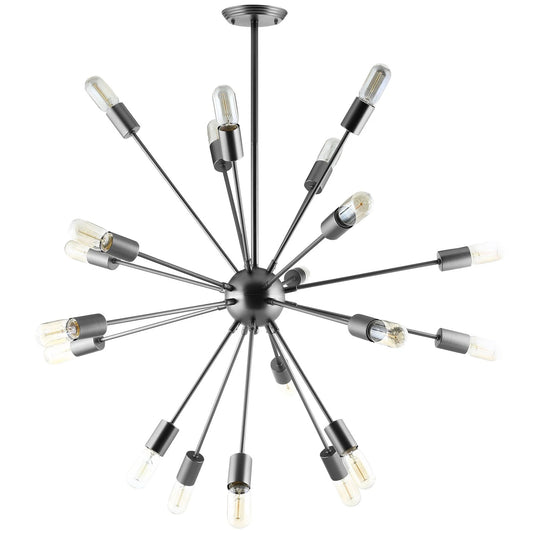 Mino Stainless Steel Chandelier, Gray